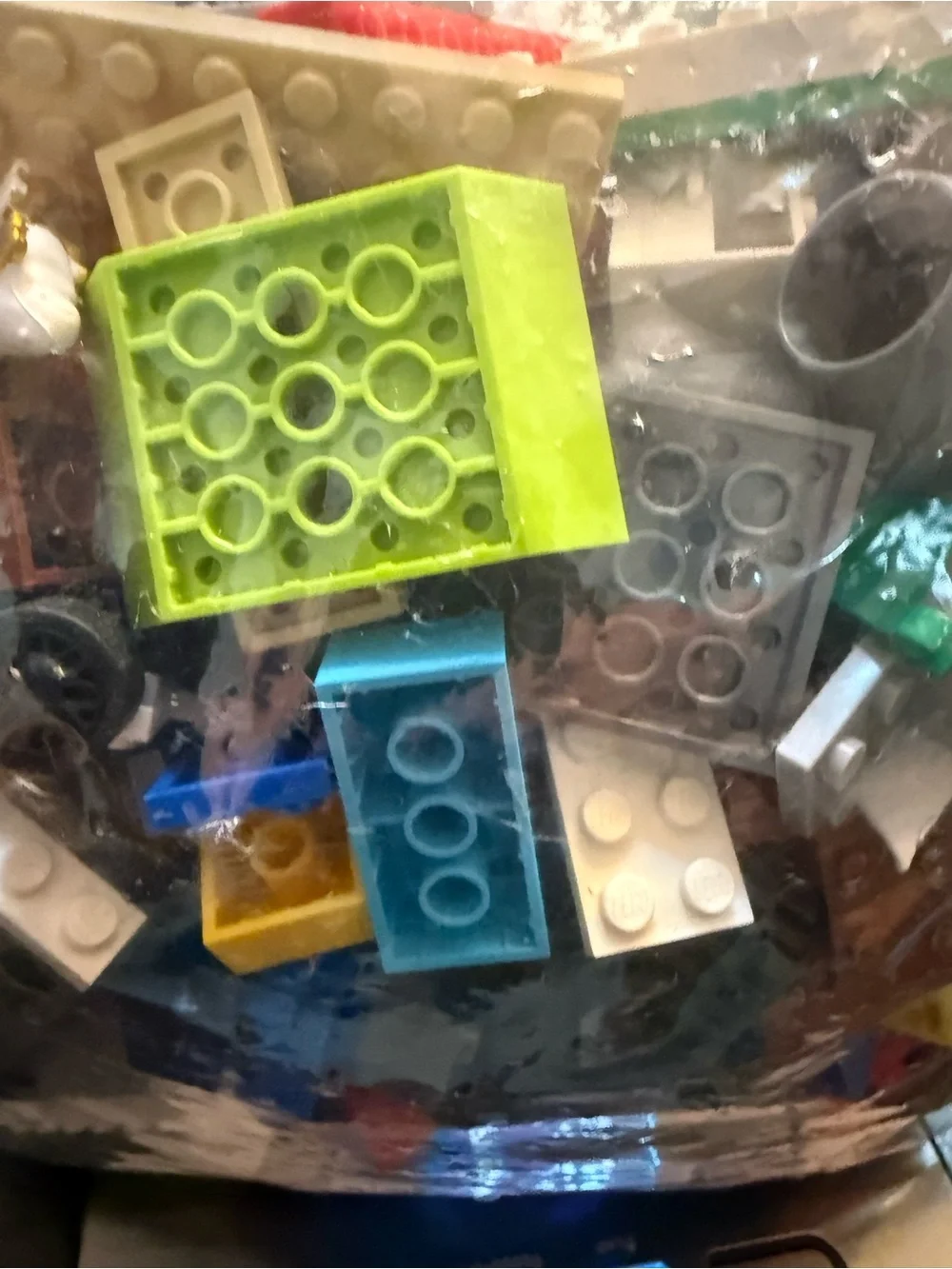 LEGO-Compatible Kids Building Blocks Set - Green Multicolor Bricks 2.45lbs